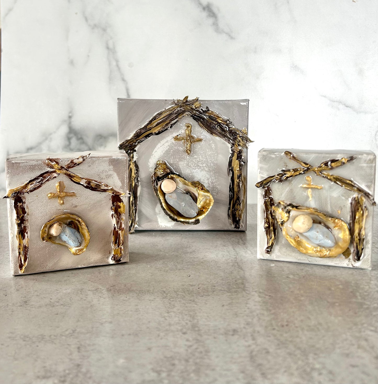 Angela Fernandez Oyster Shell Nativity