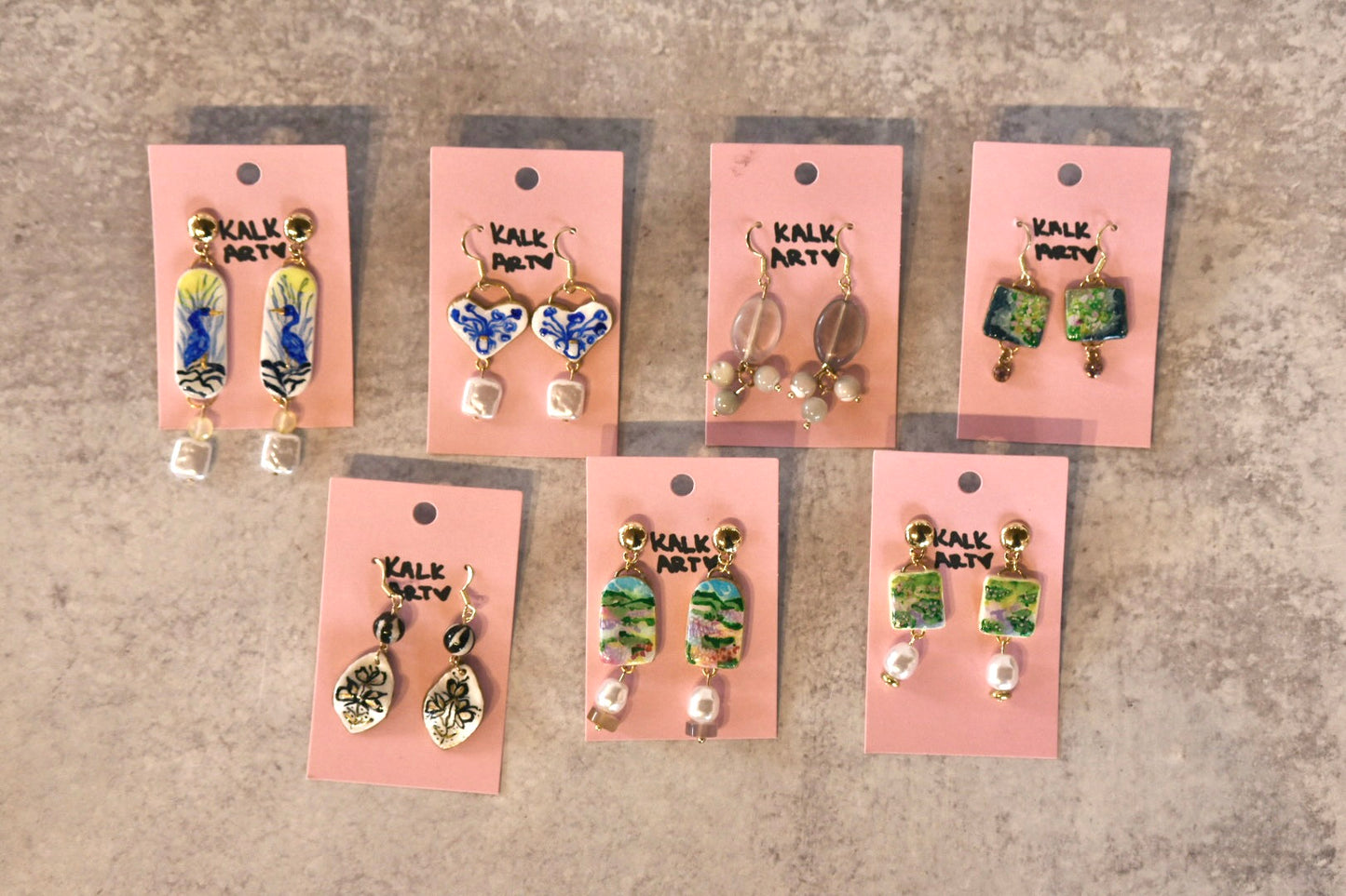 Kali Kushner - Handpainted earrings