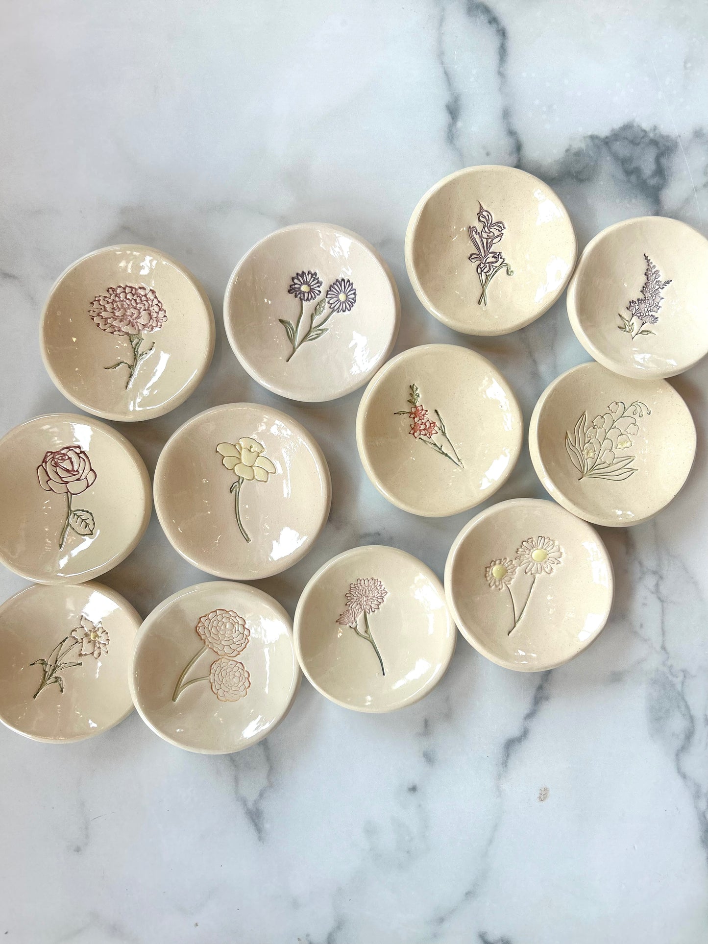 Prodigal Pottery - Birthflower dish