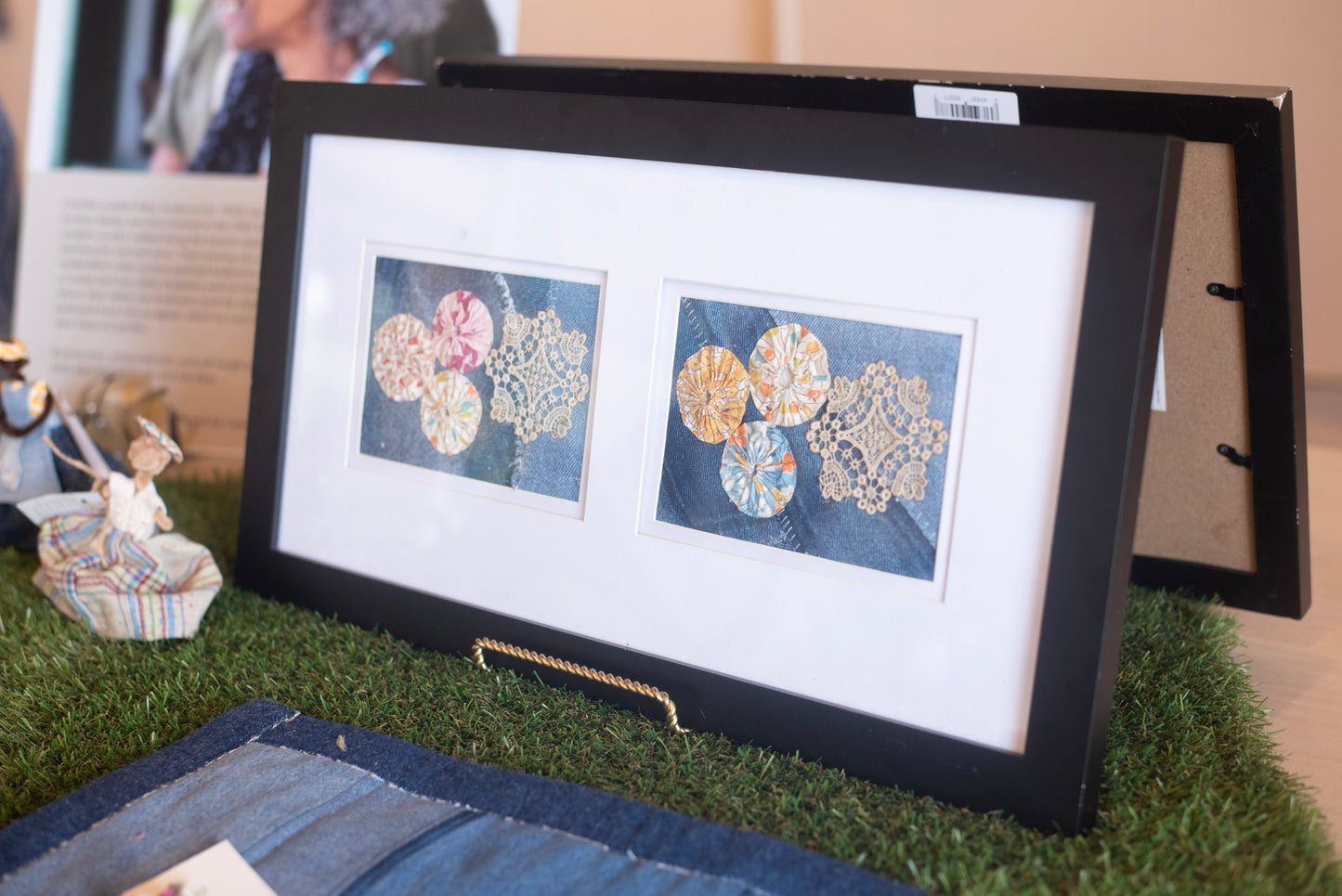 Betty Anderson - Framed Lace on Denim