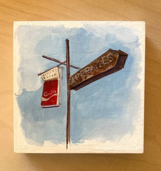 Sara Dismukes - 4x4 Original on Wood Panel