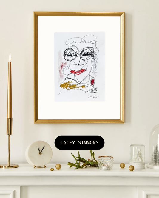 Lacey Simmons - Abstract Face on Paper