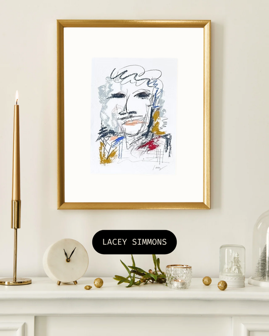 Lacey Simmons - Abstract Face on paper