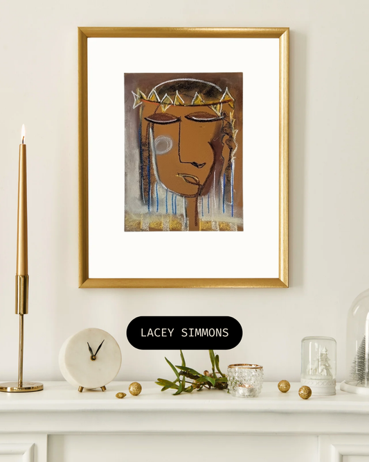 Lacey Simmons - Abstract Face on Paper