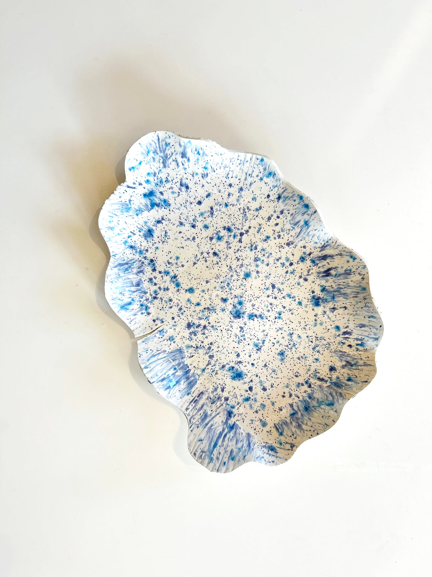 Emily Adkins blue speckled plate